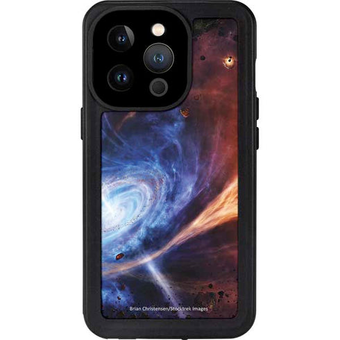 StockTrek Binary System Orbiting near a Black Hole iPhone 14 Pro Waterproof Case