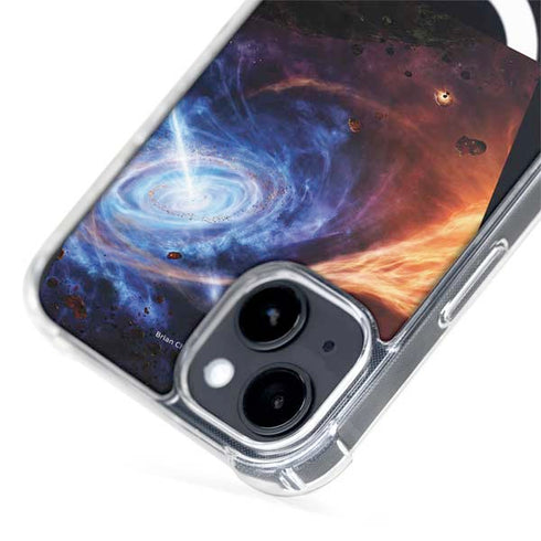 StockTrek Binary System Orbiting near a Black Hole iPhone 15 Plus MagSafe Case