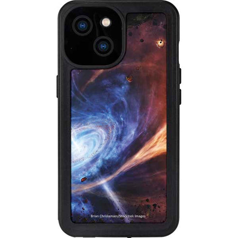 StockTrek Binary System Orbiting near a Black Hole iPhone 15 Waterproof Case