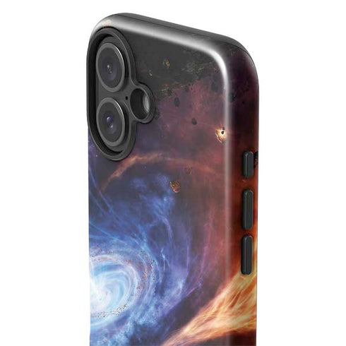 StockTrek Binary System Orbiting near a Black Hole iPhone 16 Plus Impact Case