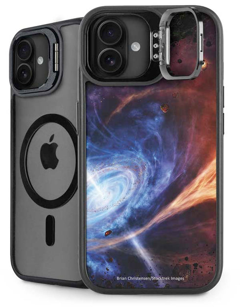 StockTrek Binary System Orbiting near a Black Hole iPhone 16 Plus Kickstand Case