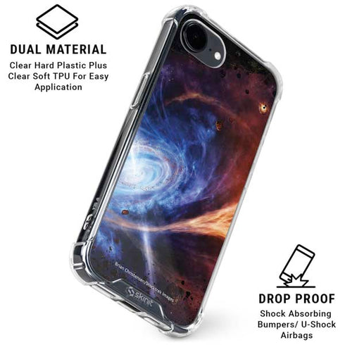 StockTrek Binary System Orbiting near a Black Hole iPhone 16e Clear Case