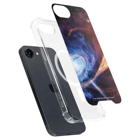 StockTrek Binary System Orbiting near a Black Hole iPhone 16e MagSafe Case