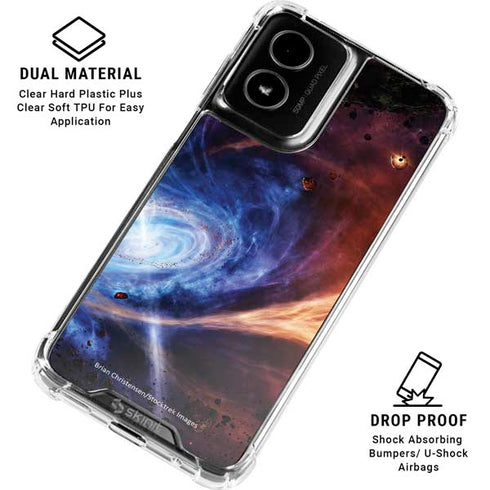 StockTrek Binary System Orbiting near a Black Hole Moto G Power 5G (2024) Clear Case