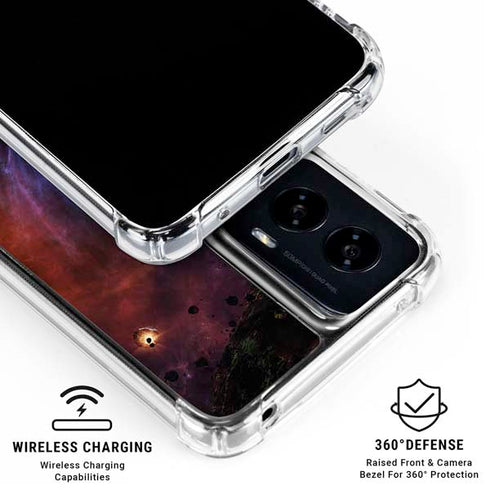 StockTrek Binary System Orbiting near a Black Hole Moto G Power 5G (2024) Clear Case