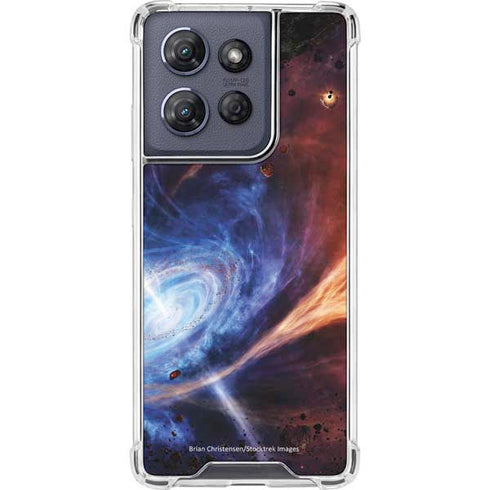 StockTrek Binary System Orbiting near a Black Hole Moto G Power 5G (2025) Clear Case