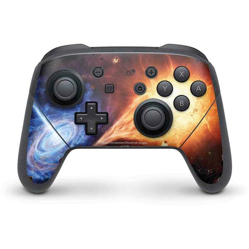 StockTrek Binary System Orbiting near a Black Hole Nintendo Switch Pro Controller Skin