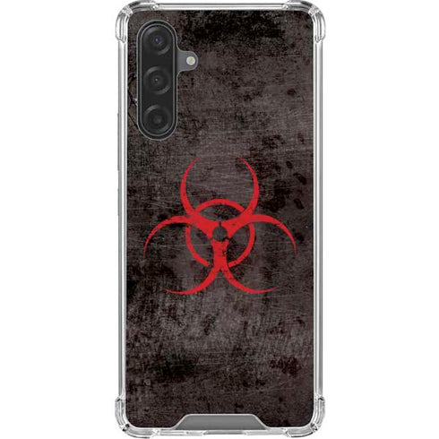 Biohazard Red Galaxy A17 Clear Case