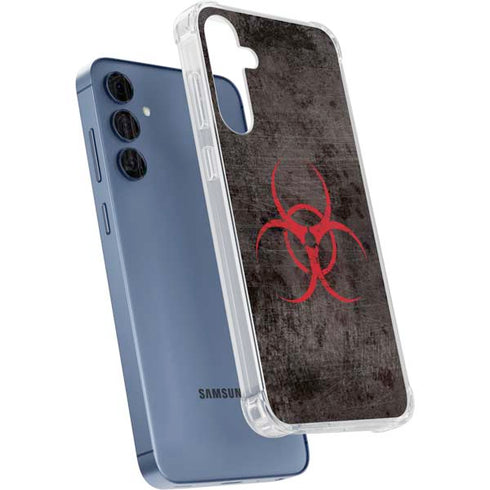 Biohazard Red Galaxy A55 5G Clear Case