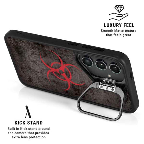 Biohazard Red Galaxy S26 Kickstand Case