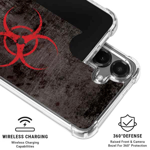 Biohazard Red Galaxy S26 Plus Clear Case