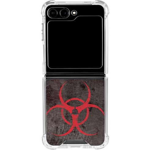Biohazard Red Galaxy Z Flip6 Clear Case