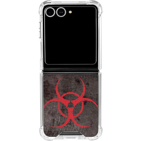 Biohazard Red Galaxy Z Flip7 Clear Case
