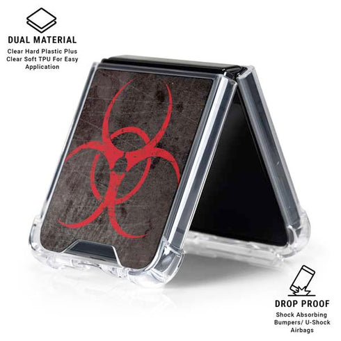Biohazard Red Galaxy Z Flip7 Clear Case
