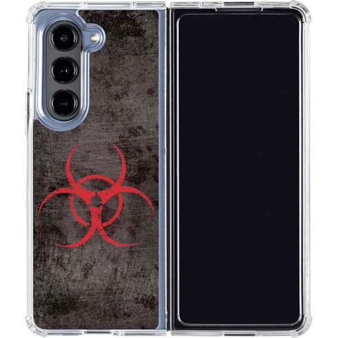 Biohazard Red Galaxy Z Fold5 5G Clear Case