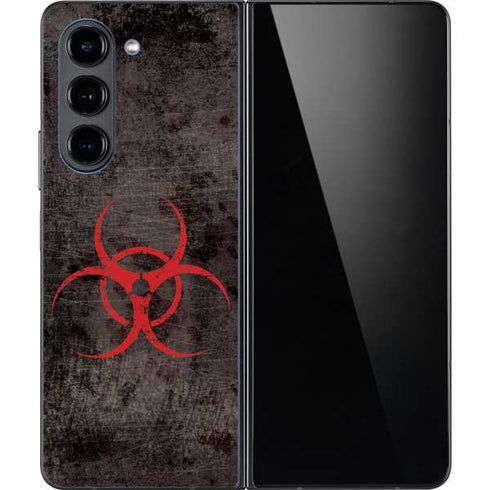 Biohazard Red Galaxy Z Fold5 5G Skin