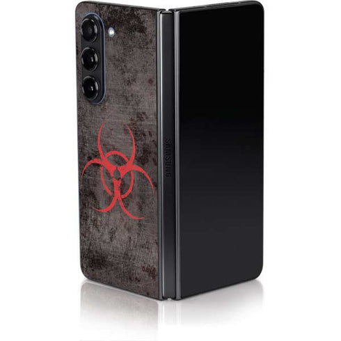 Biohazard Red Galaxy Z Fold5 5G Skin