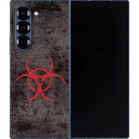 Biohazard Red Galaxy Z Fold6 Skin