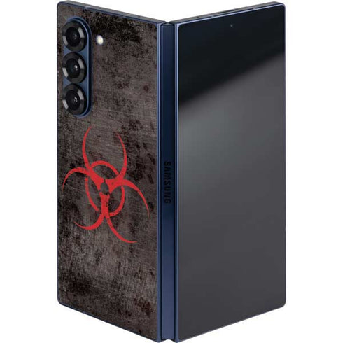 Biohazard Red Galaxy Z Fold6 Skin