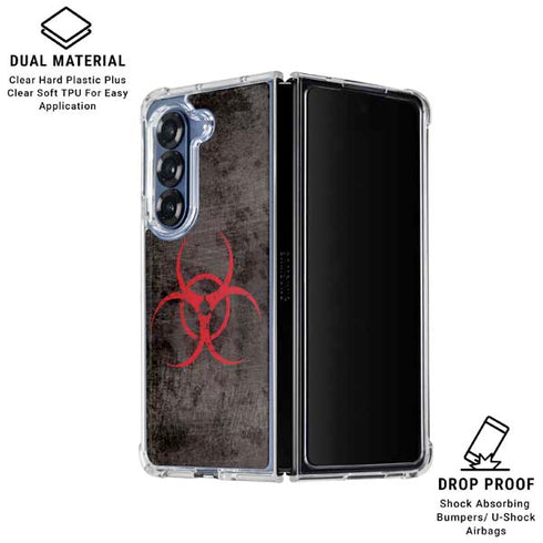 Biohazard Red Galaxy Z Fold7 Clear Case