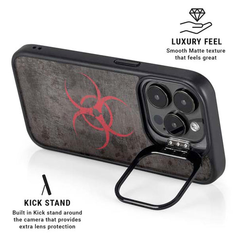 Biohazard Red iPhone 13 Pro Kickstand Case