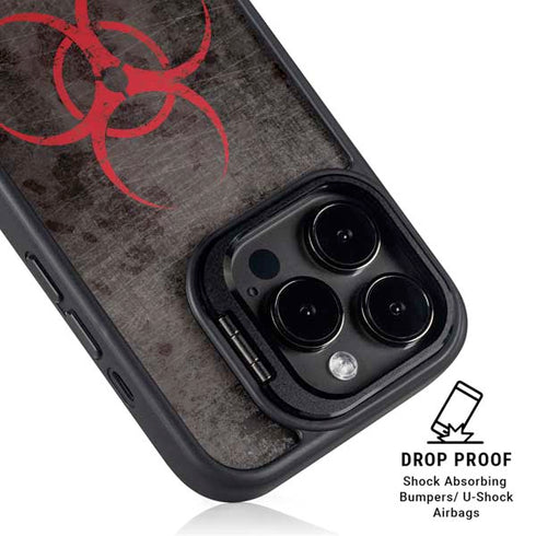 Biohazard Red iPhone 14 Pro Kickstand Case