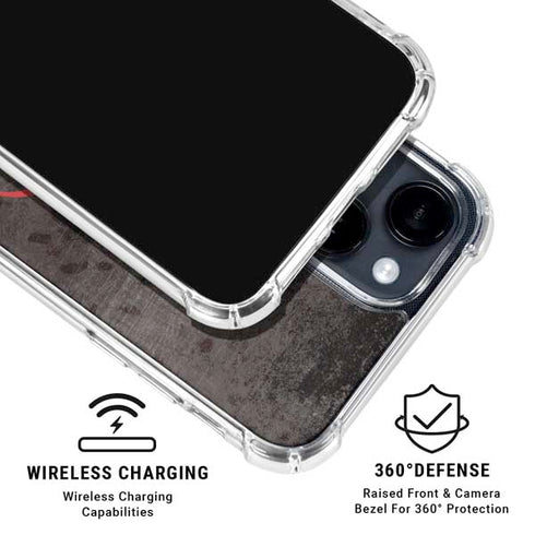 Biohazard Red iPhone 15 Clear Case