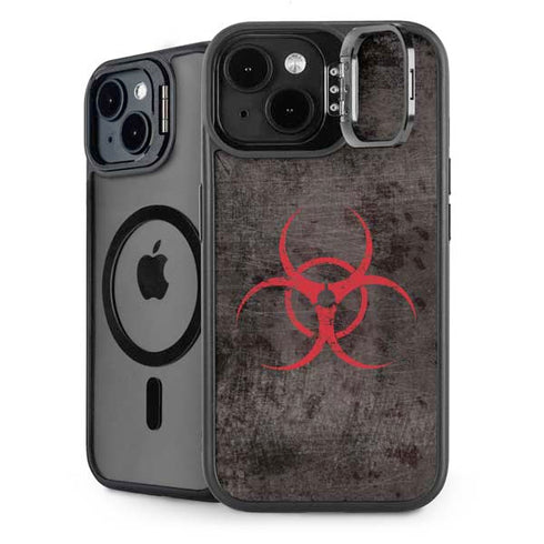 Biohazard Red iPhone 15 Plus Kickstand Case