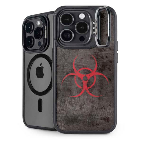 Biohazard Red iPhone 15 Pro Kickstand Case