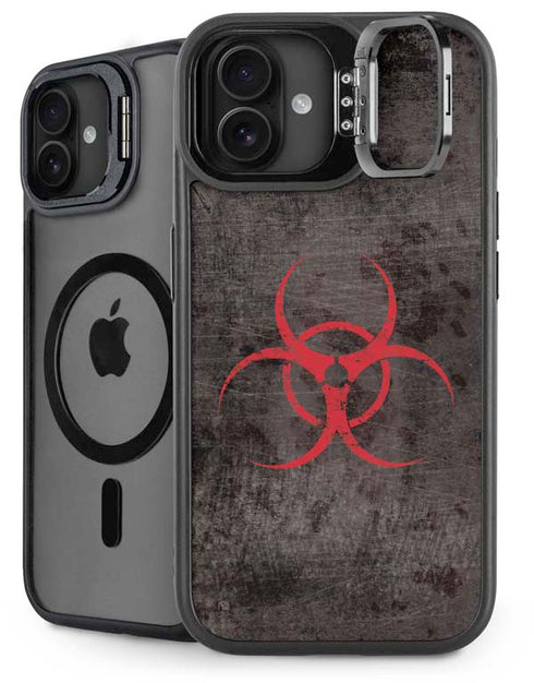 Biohazard Red iPhone 16 Plus Kickstand Case