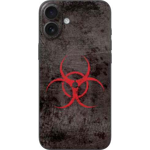 Biohazard Red iPhone 16 Plus Skin