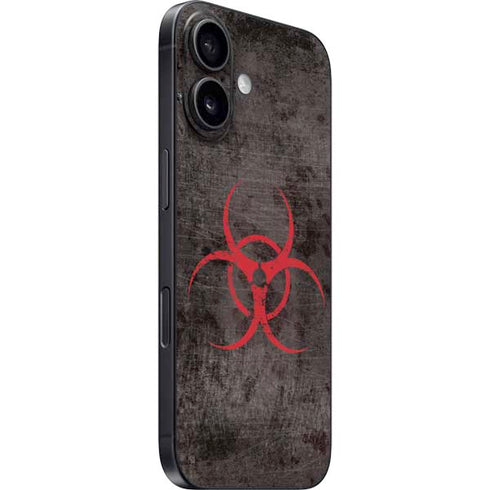 Biohazard Red iPhone 16 Plus Skin