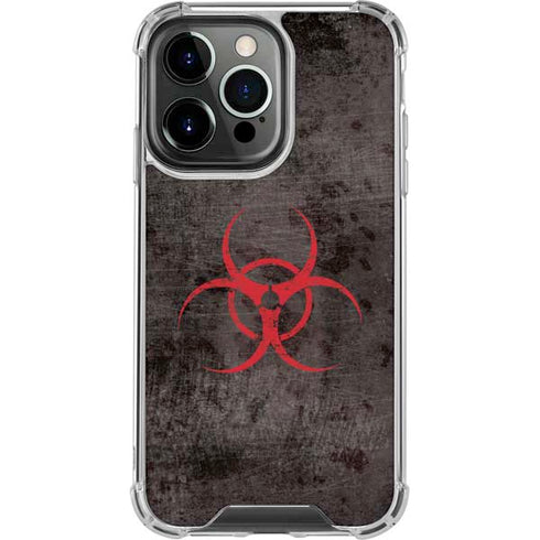 Biohazard Red iPhone 16 Pro Max Clear Case