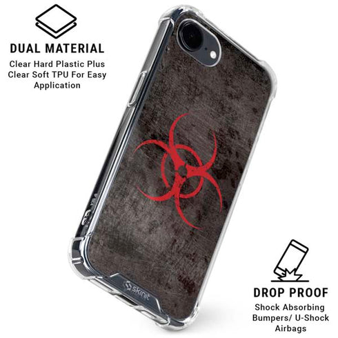 Biohazard Red iPhone 16e Clear Case