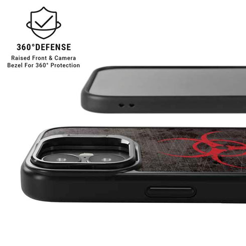 Biohazard Red iPhone 17 Kickstand Case