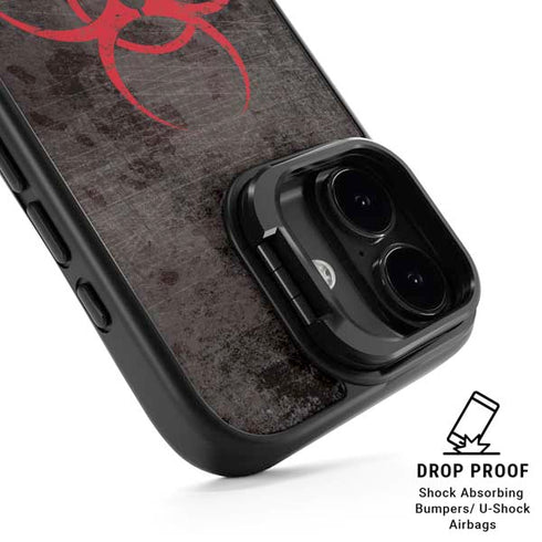 Biohazard Red iPhone 17 Kickstand Case