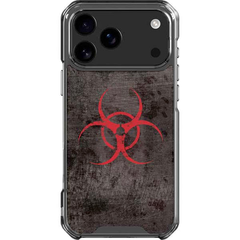 Biohazard Red iPhone 17 Pro Max Clear Case