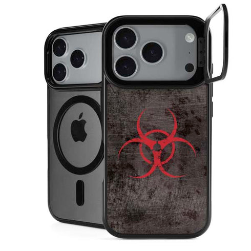 Biohazard Red iPhone 18 Pro Max Kickstand Case