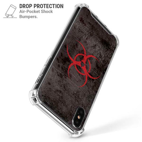 Biohazard Red iPhone X/XS Clear Case