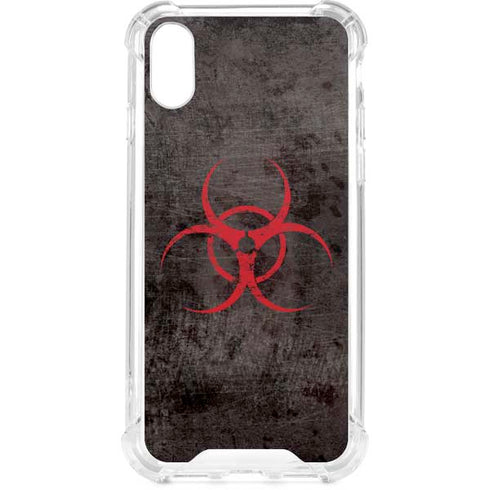 Biohazard Red iPhone XS Clear Case