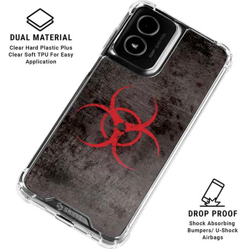 Biohazard Red Moto G Power 5G (2024) Clear Case