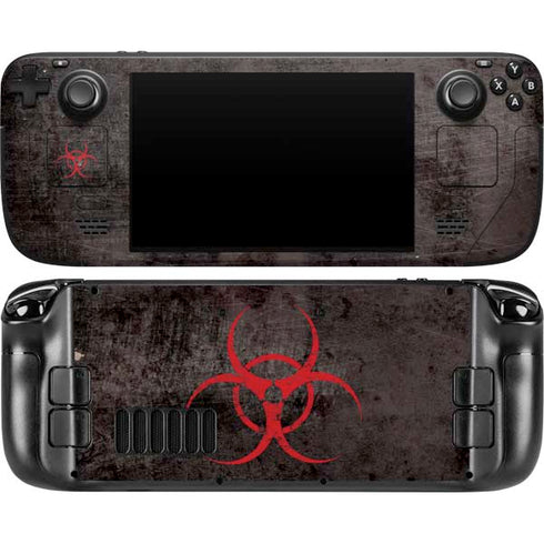 Biohazard Red Steam Deck Handheld Gaming Computer OLED Skin