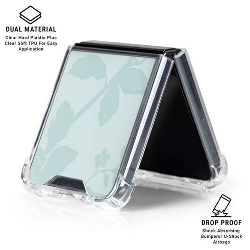 Bird Floral Galaxy Z Flip7 Clear Case