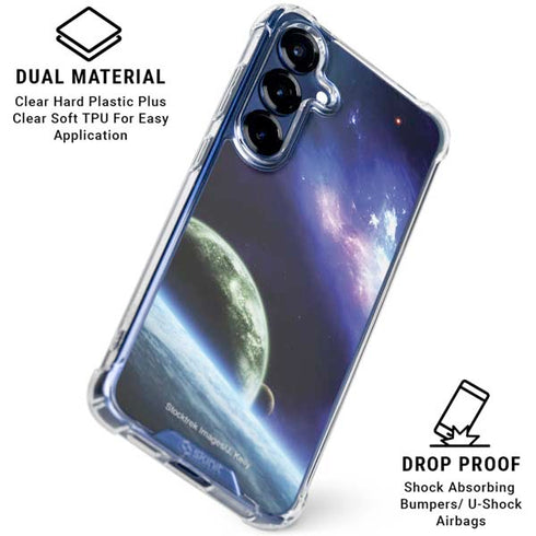 Bird-Shaped Nebula Galaxy S25 Plus Clear Case