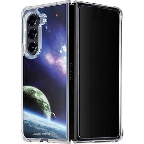 Bird-Shaped Nebula Galaxy Z Fold5 5G Clear Case
