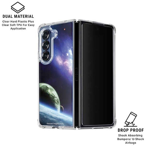 Bird-Shaped Nebula Galaxy Z Fold6 Clear Case