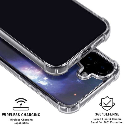 Bird-Shaped Nebula iPhone 16 Plus Clear Case