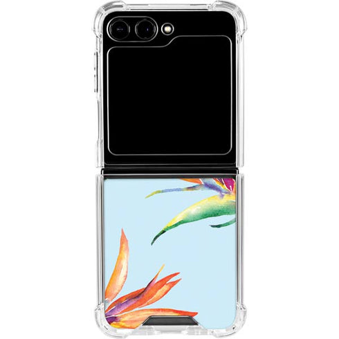 Birds of Paradise Summer Galaxy Z Flip6 Clear Case