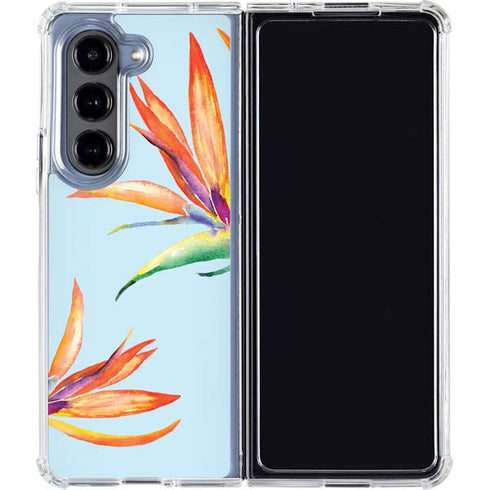 Birds of Paradise Summer Galaxy Z Fold5 5G Clear Case