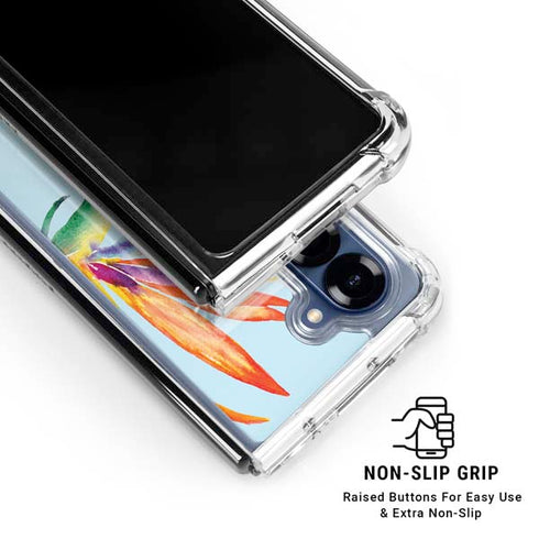 Birds of Paradise Summer Galaxy Z Fold6 Clear Case